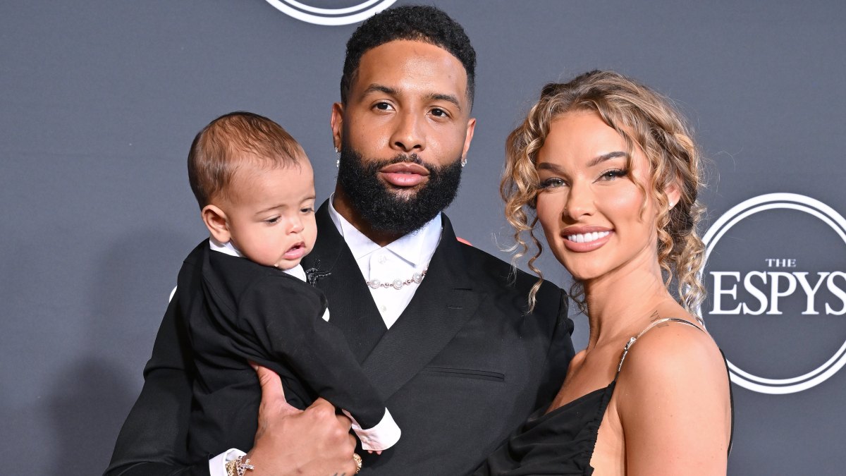 Odell Beckham Je and Lauren Wood with their son
