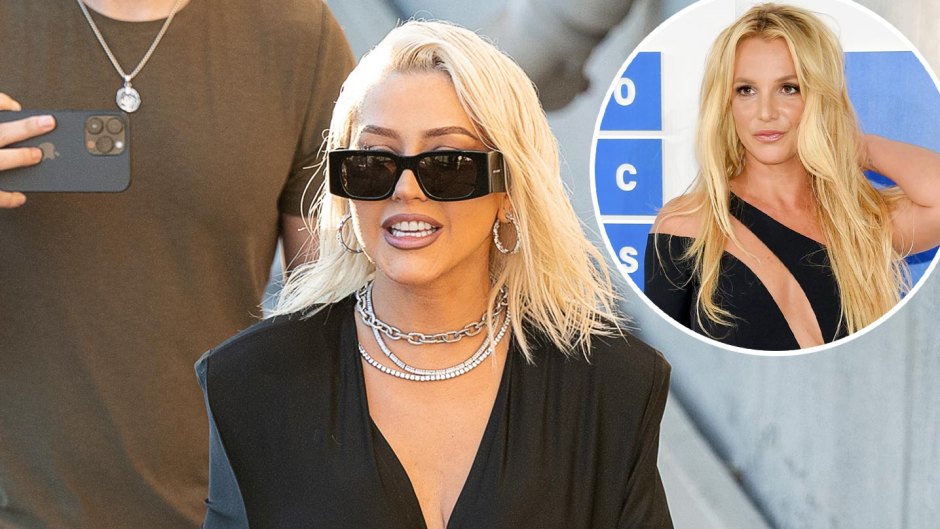 Christina Aguilera Stuns in Plunging Top and Spandex Pants as She Addresses Britney Spears Memoir 445
