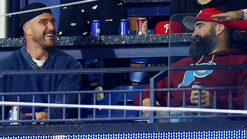 Feature Travis Kelce Bonds With Brother Jason At Phillies Game After Romantic Weekend With Taylor Swift In NYC