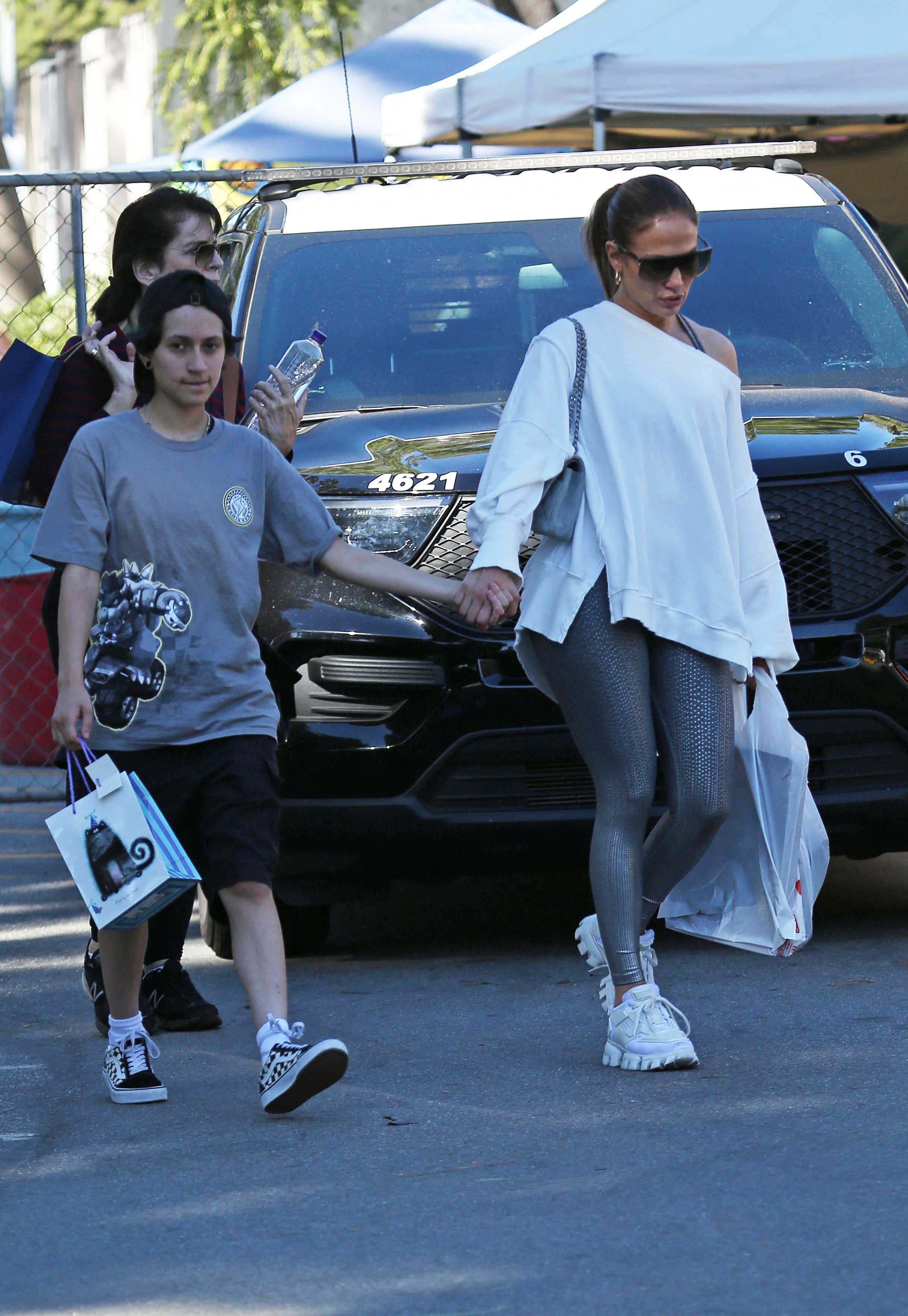 Jennifer Lopez and Child Emme Hold Hands While Shopping [Photos]