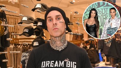 Travis Barker, Kourtney and Kim Kardashian