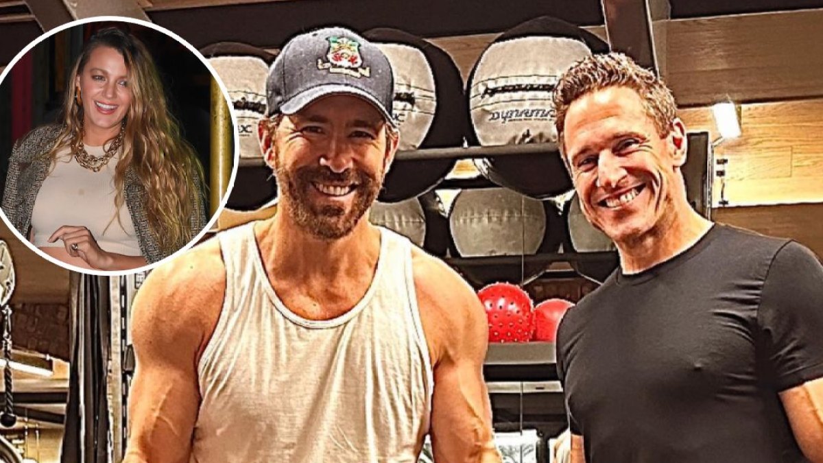 blake lively snaps thirst photos of ryan reynolds workout