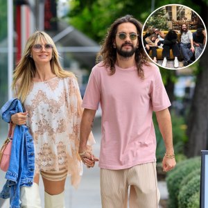Heidi Klum and Tom Kaulitz with her kids