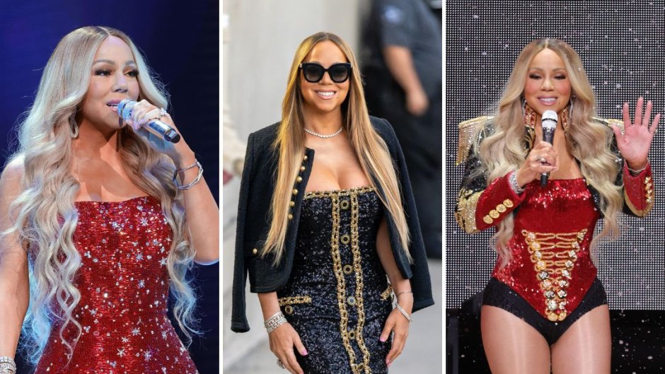 mariah careys sexiest christmas outfits gowns and more looks