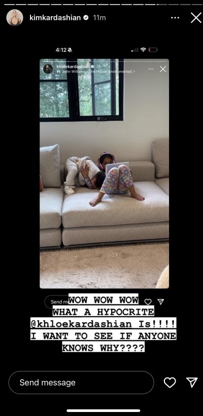 Kim Kardashian Calls Khloe a &lsquo;Hypocrite&rsquo; for &lsquo;Nastiest&rsquo; Habit