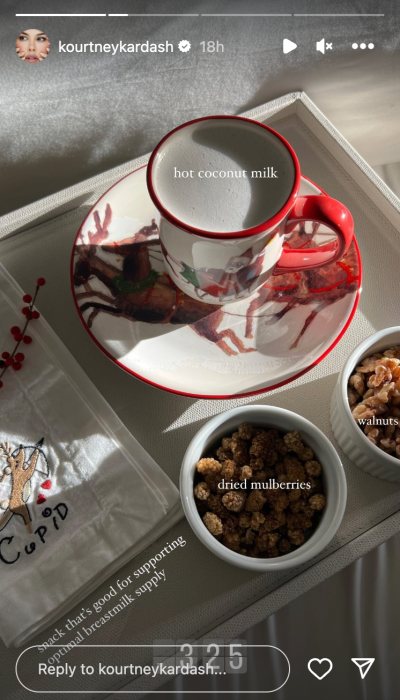 kourtney kardashian reveals optimal breast milk supply snack