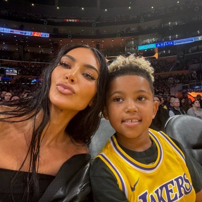 Kim Kardashian’s Son Saint West Sits Courtside on 8th Birthday