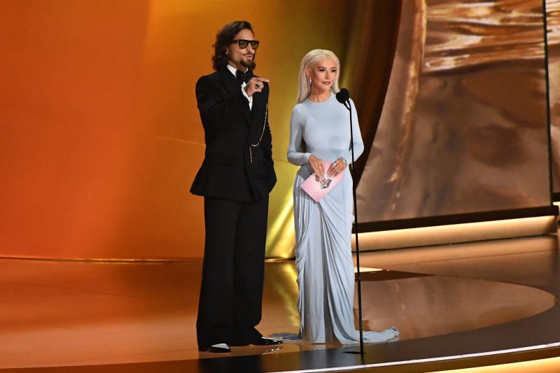 Christina Aguilera on stage at Grammys 2024