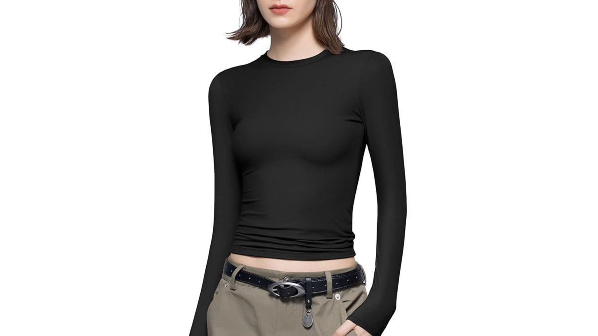 black long-sleeve top