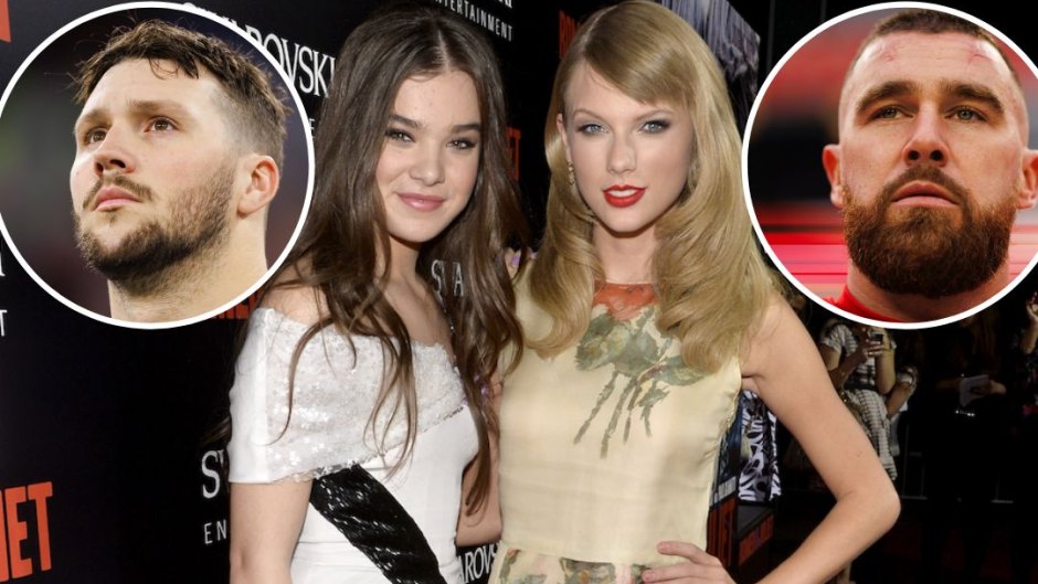 taylor swift hailee steinfelds bfs facing off in nfl game