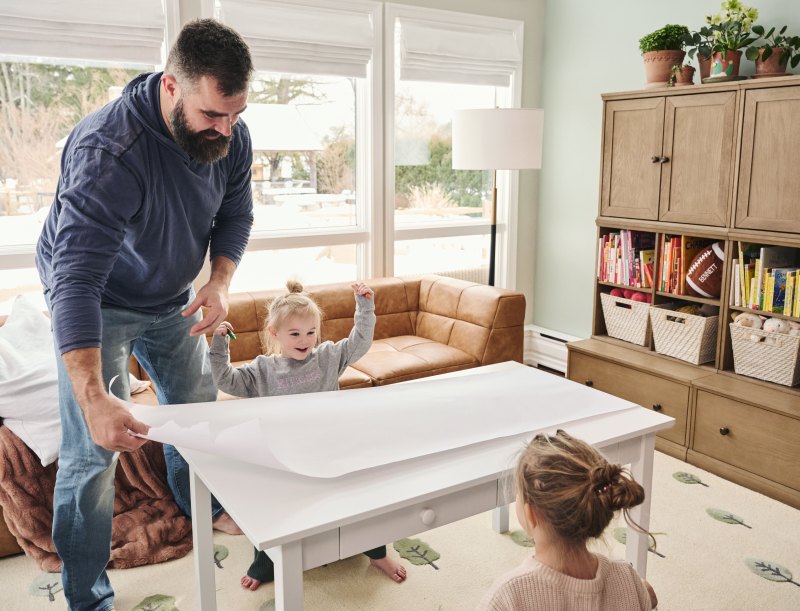 Kylie and Jason Kelce Reveal Playroom Makeover with Pottery Barn Kids