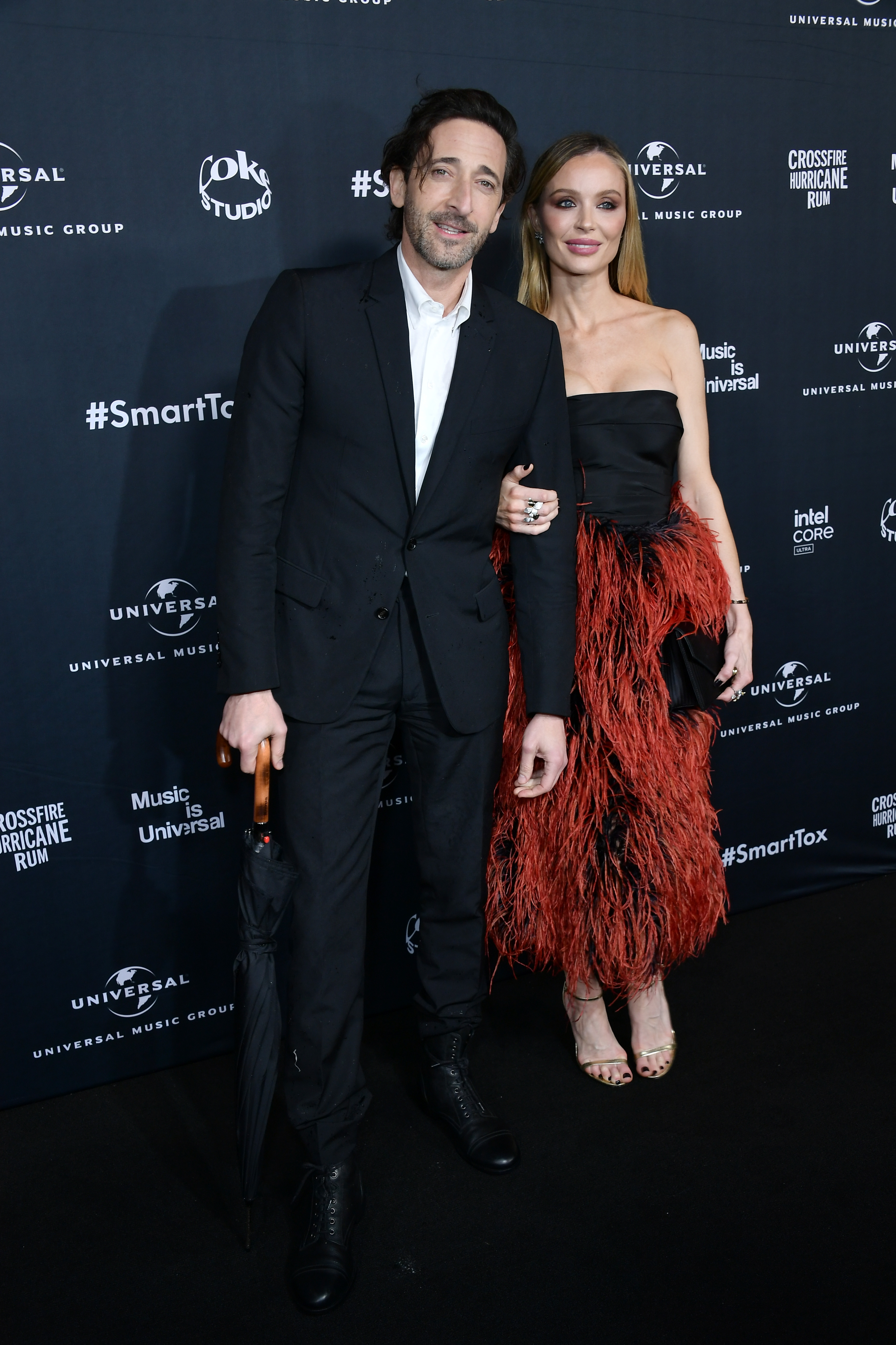 adrien brody georgina chapman grammys afterparty