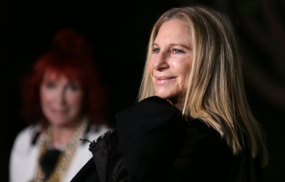 Barbra Streisand wearing all black