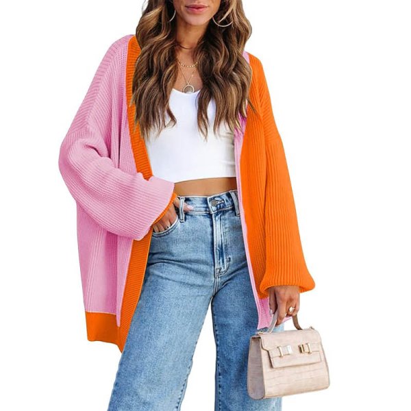 Color-block Cardigan