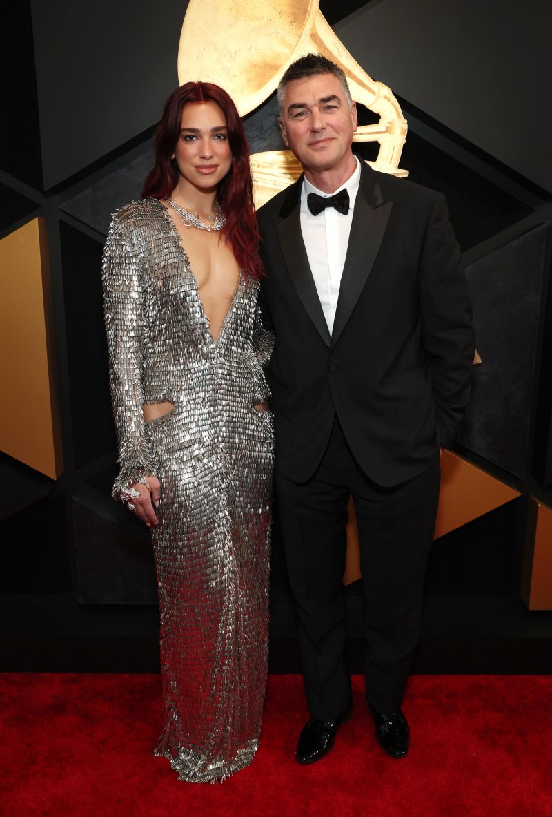 Dua Lipa and Her Dad at 2024 Grammys Red Carpet: Photos