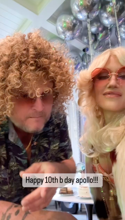 Gwen Stefani and Blake Shelton Host Disco-Themed Party