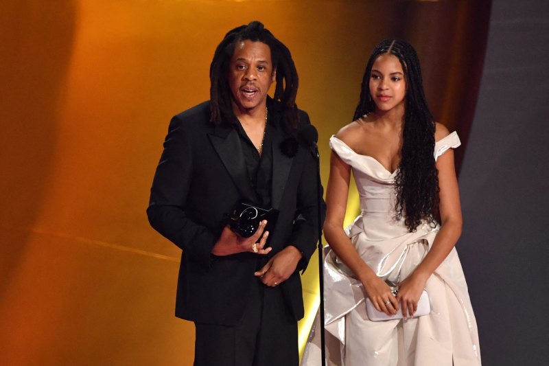 Jay Z Brings Blue Ivy On Stage at Grammys to Accept Award