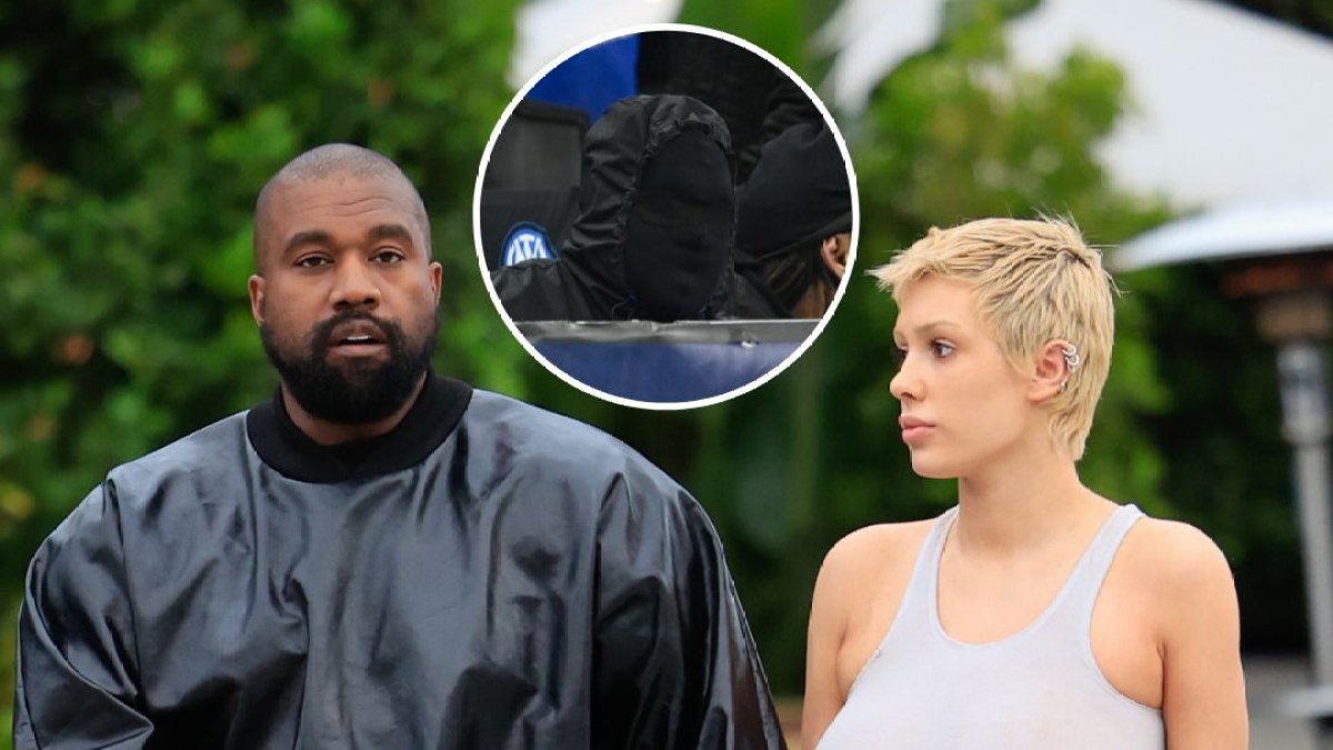Kanye West and Wife Bianca Censori Match in All Black Fits at Soccer Game in Italy
