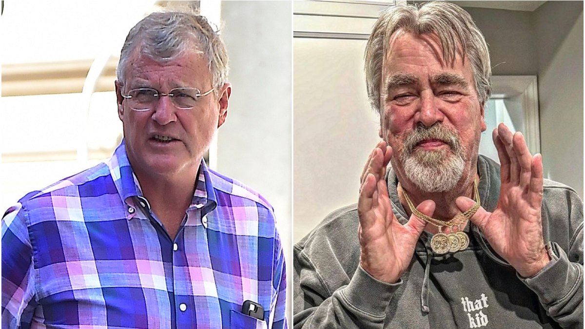 Scott Swift and Ed Kelce Laugh Together at Super Bowl 2024