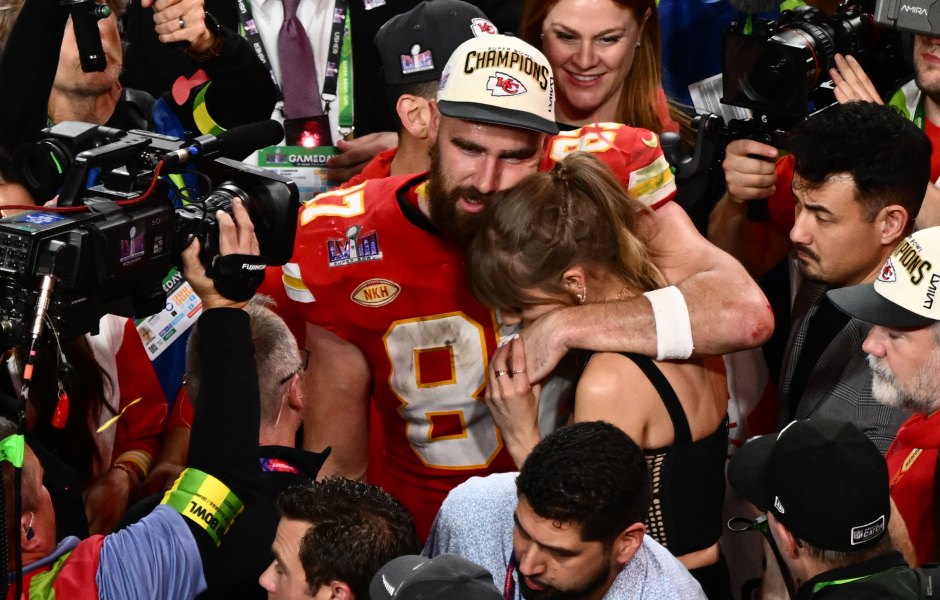 taylor swift travis kelce attend super bowl afterparty
