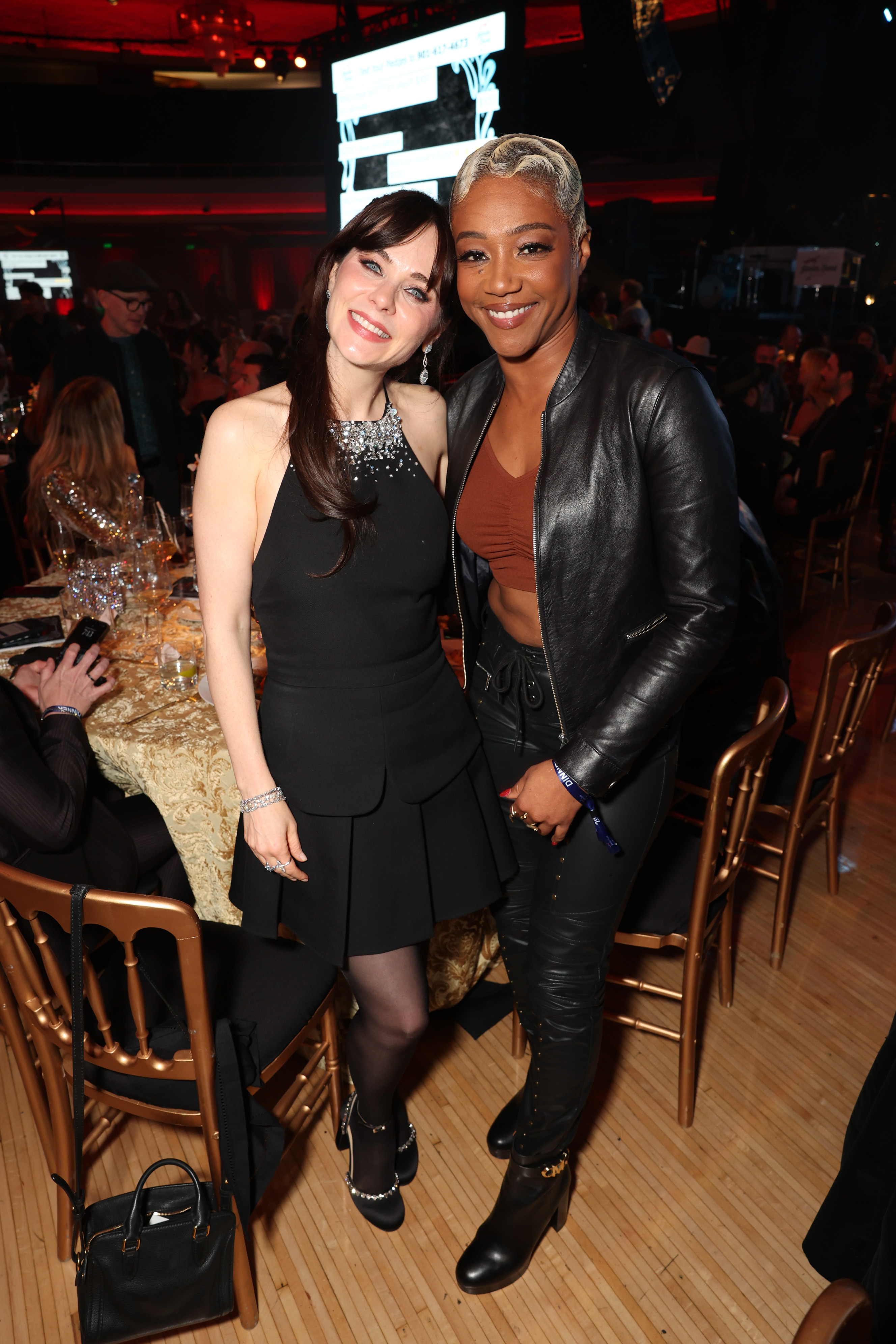 tiffany haddish zooey deschnel grammys afterparty 2024