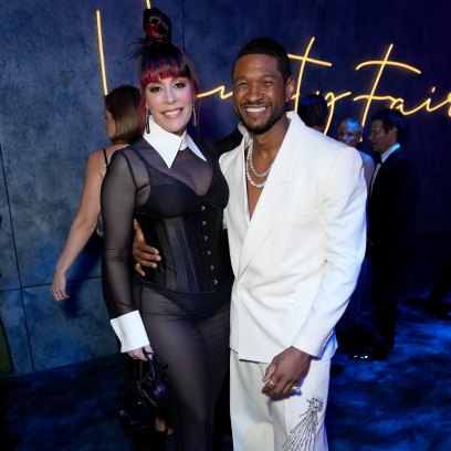 Usher and his girlfriend Jennifer Goicoechea