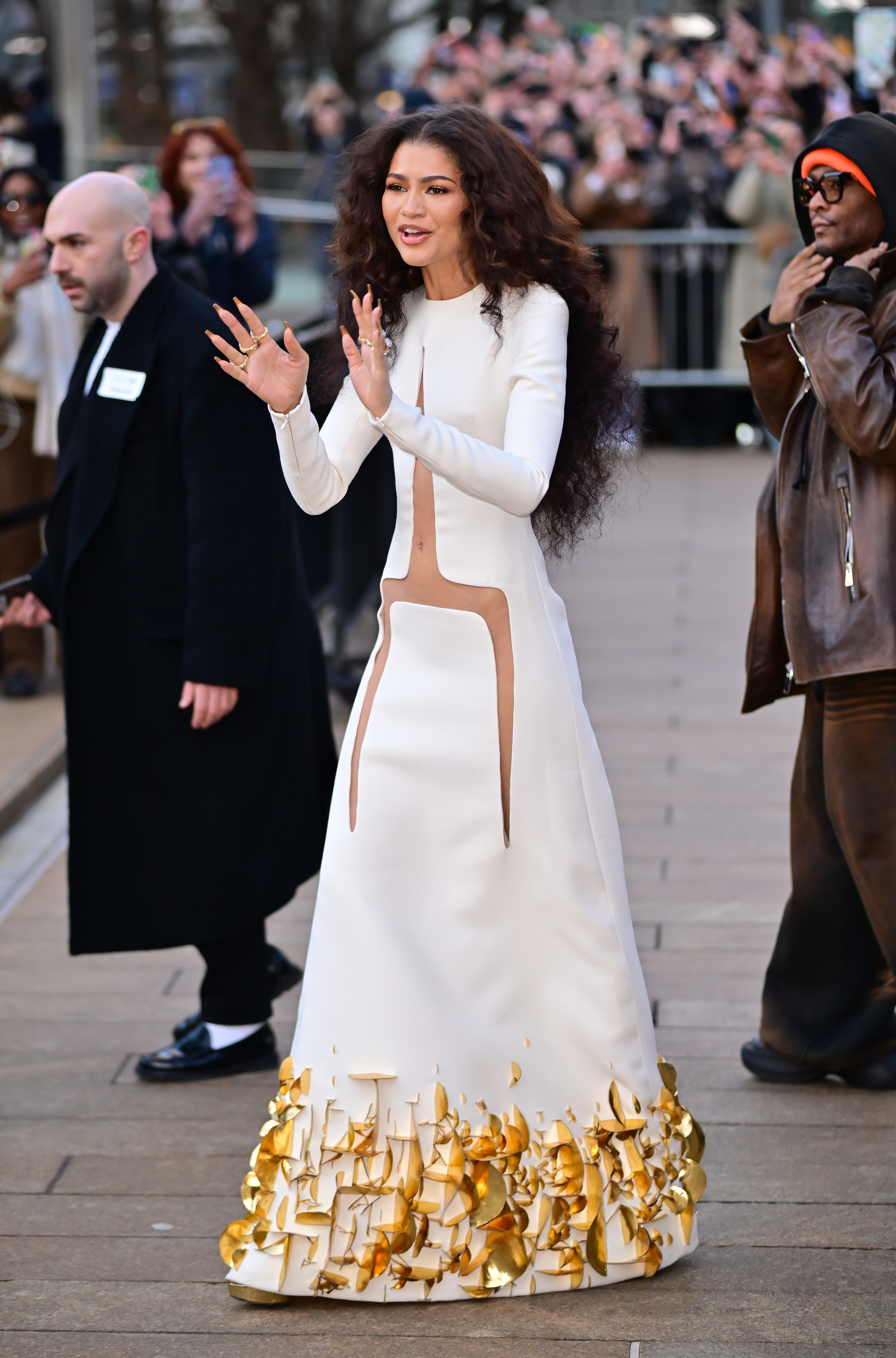 zendaya wears sheer cutout dress to dune 2 nyc premiere