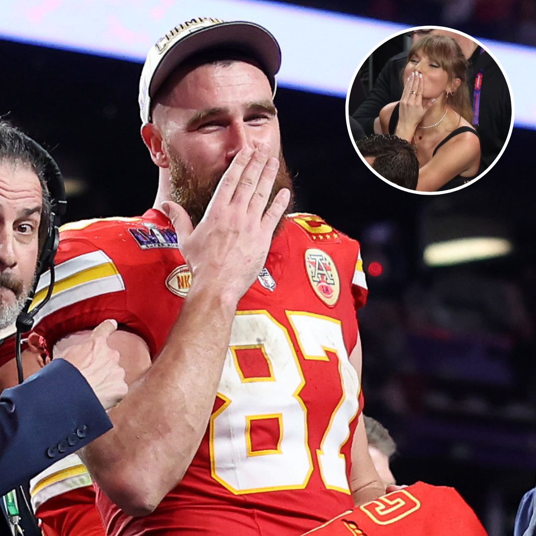 Fans Gush Over Travis Kelce Blowing Kiss to Taylor Swift
