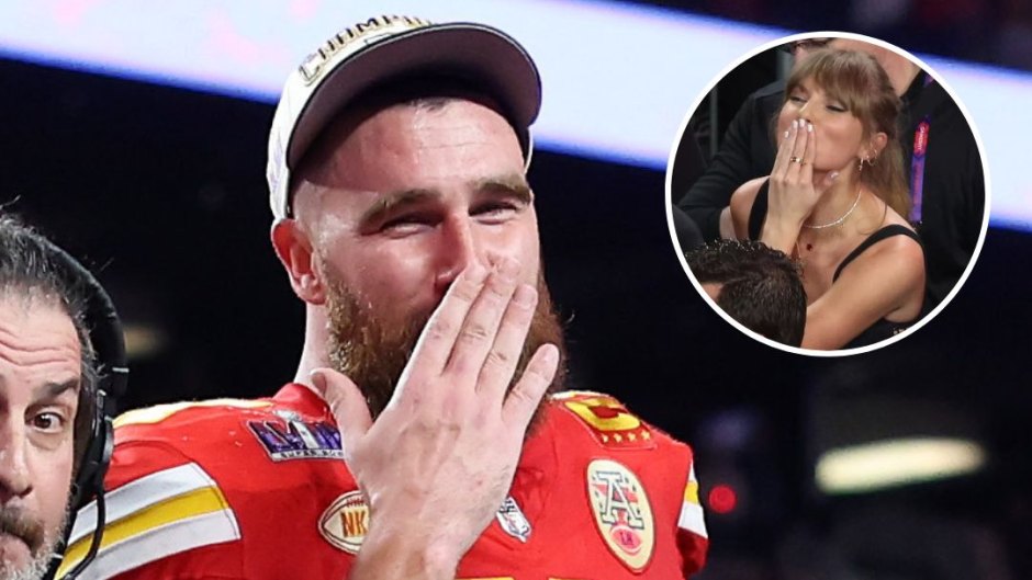 Fans Gush Over Travis Kelce Blowing Kiss to Taylor Swift