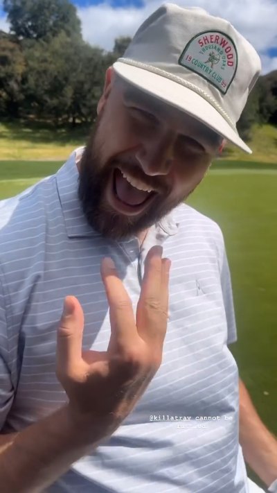 Taylor Swift Fans Go Wild Over Travis Kelce s 1989 Easter Egg on Hat While Golfing 757