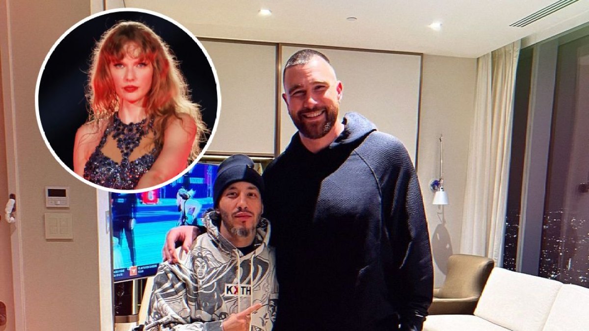 travis kelce seen in philadelphia as taylor swift continues eras tour