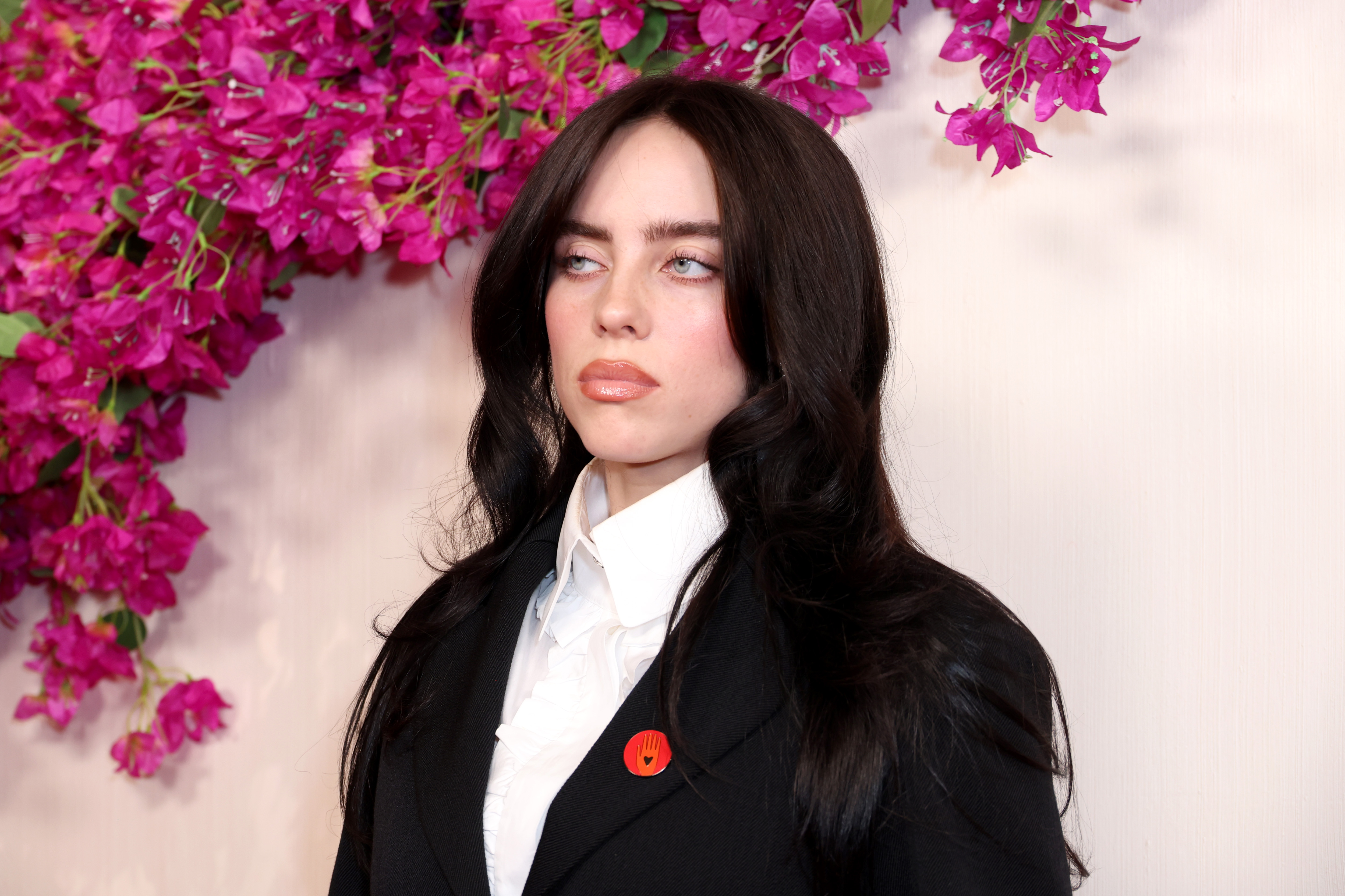 Billie Eilish Wears Ceasefire Pin on Oscars 2024 Red Carpet
