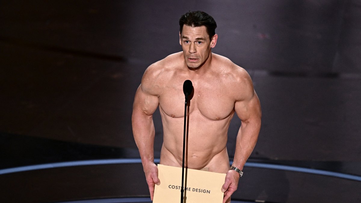 John Cena Presents Award Naked While on Oscars 2024 Stage