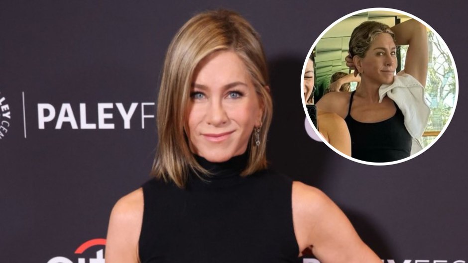 Jennifer Aniston Flaunts Toned Abs in Crop Top in Workout Photo