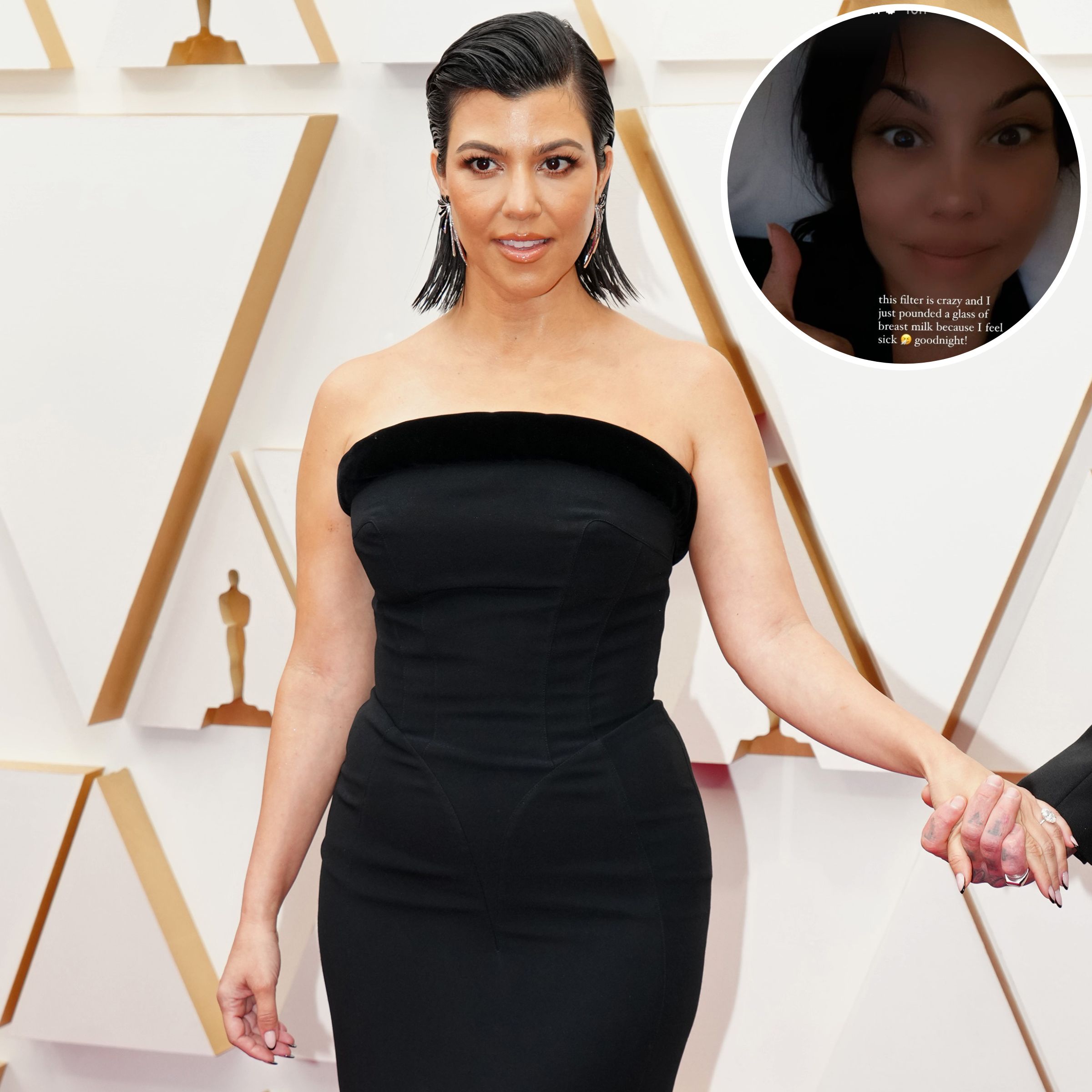 Kourtney Kardashian Drinks Rocky’s ‘Breast Milk’ to Feel Better