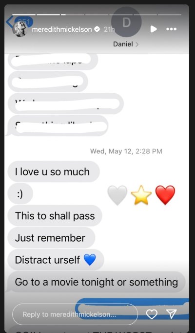 matty healys ex meredith posts texts sent amid taylor romance