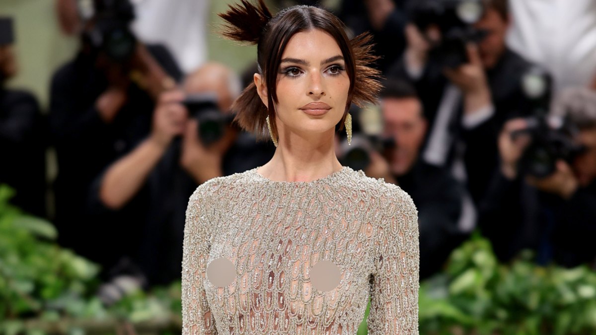 Emily Ratajkowski Reveals Nipples in Sheer Dress at the 2024 Met Gala