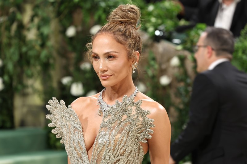 Jennifer Lopez Goes Sheer on 2024 Met Gala Red Carpet Without Ben