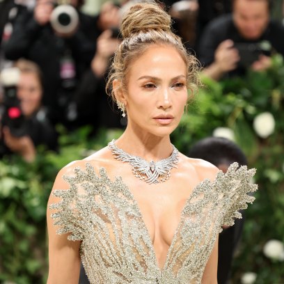 Jennifer Lopez Goes Sheer on 2024 Met Gala Red Carpet Without Ben
