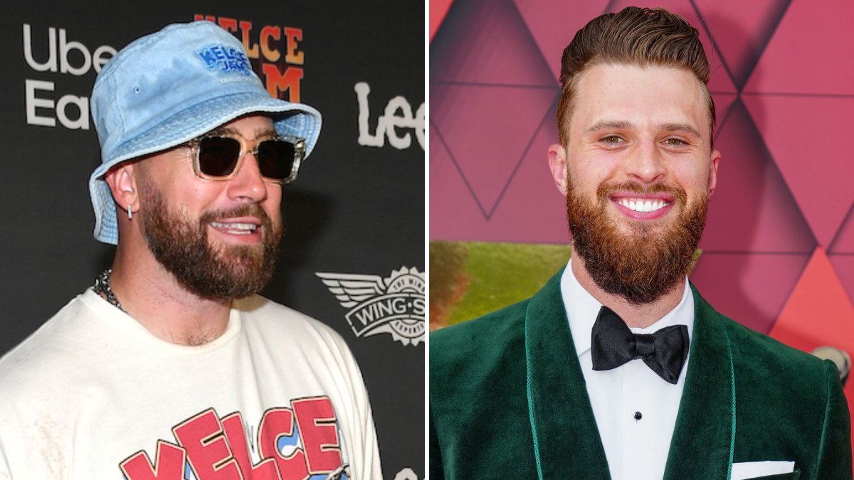travis kelce reacts to harrison butkers graduation speech