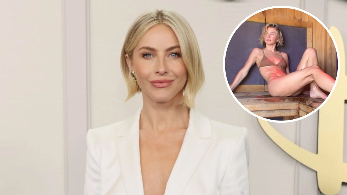 Julianne Hough Wears Nude Bikini Doing Sauna Stretches Photos