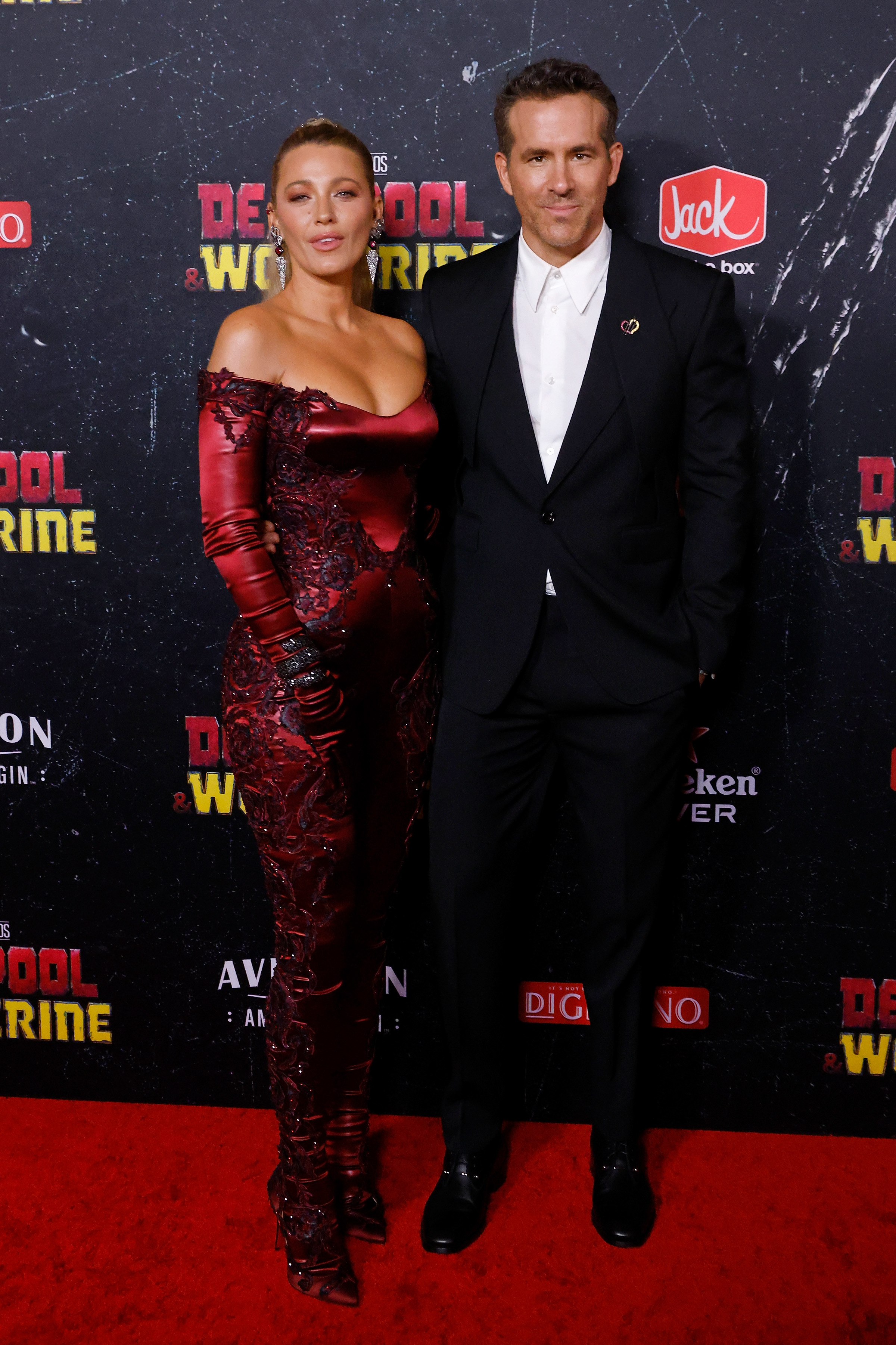 Blake Lively in Jumpsuit at Deadpool Premiere With Ryan Reynolds