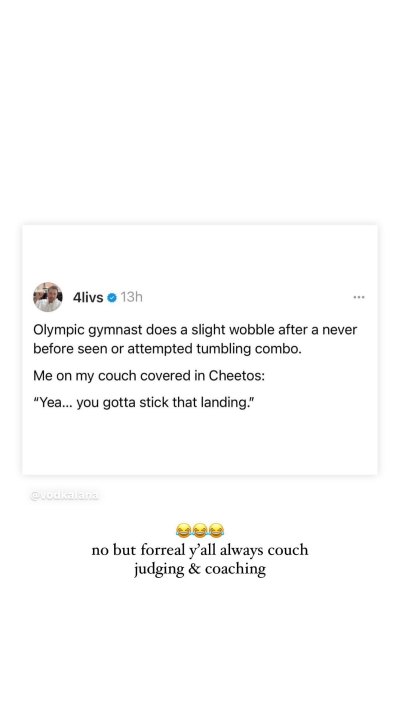 Simone Biles Jokes About Fans 'Couch Judging' Amid Olympics