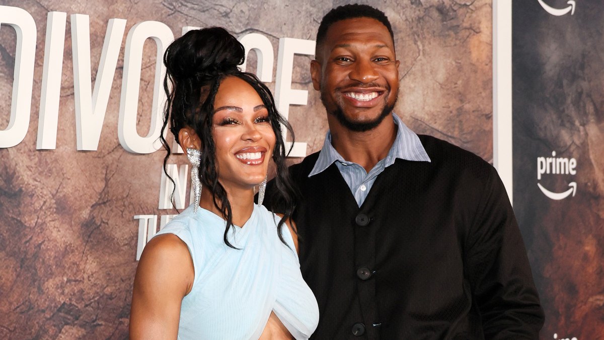 Meagan Good and Jonathan Majors