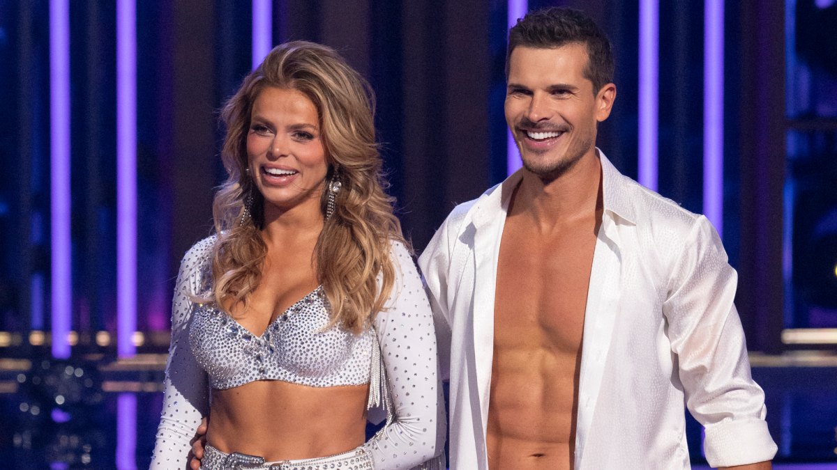 Gleb Savchenko, Brooks Nader Kiss at DWTS Finale Rehearsal