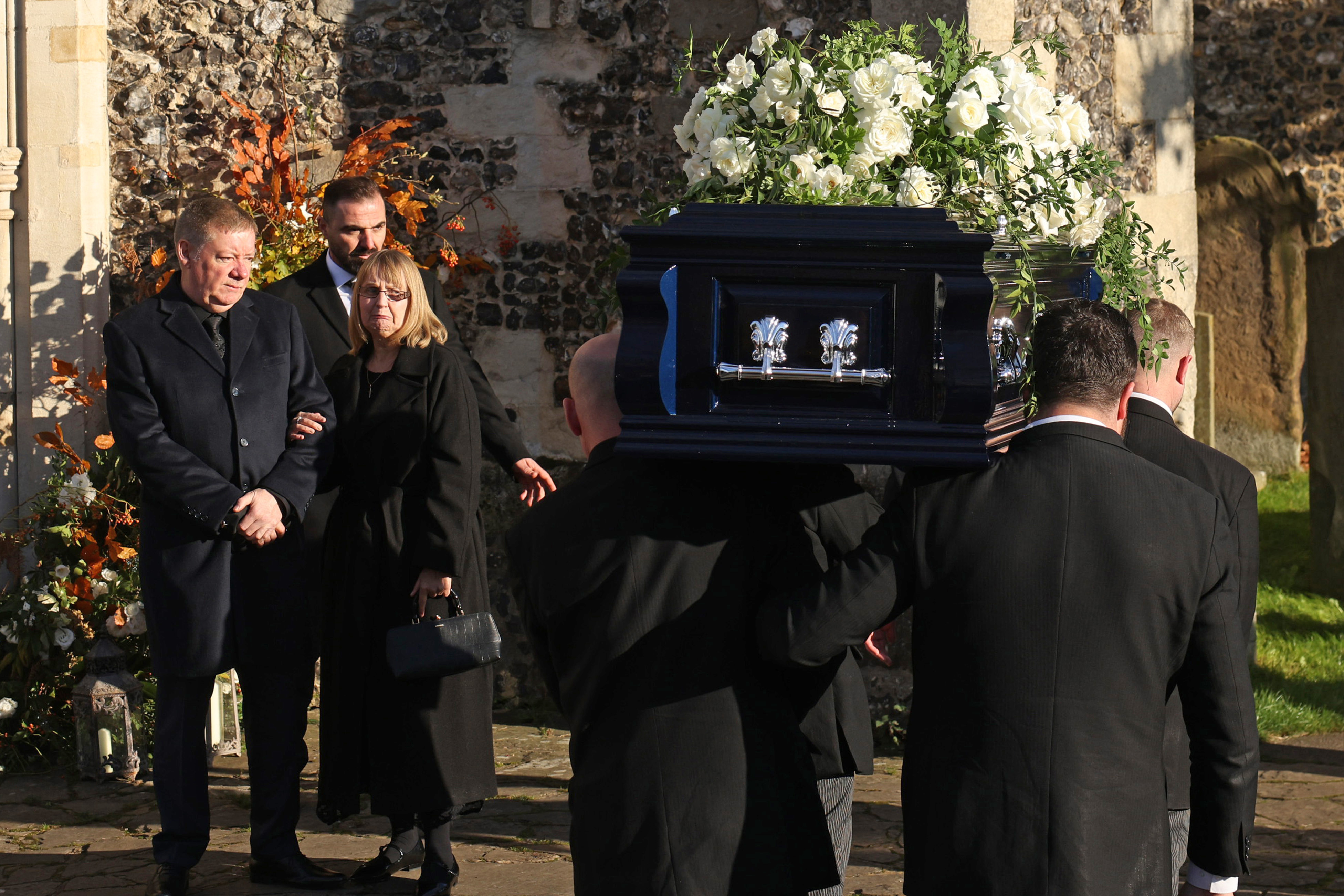 Liam Payne parents at funeral