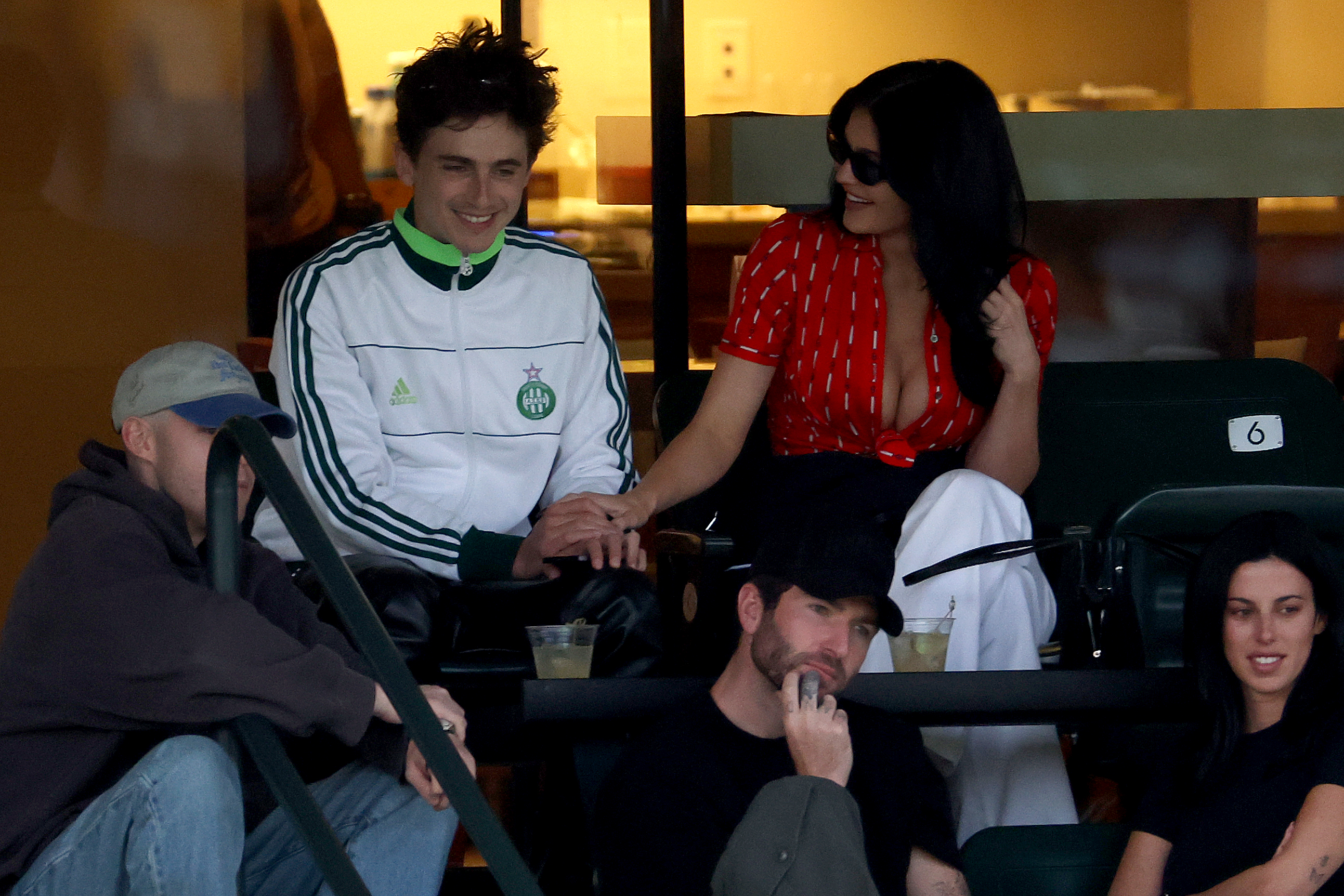 Kylie Jenner and Timothee Chalamet Pack on the PDA on Rare Public Date at Tennis Match: Photos