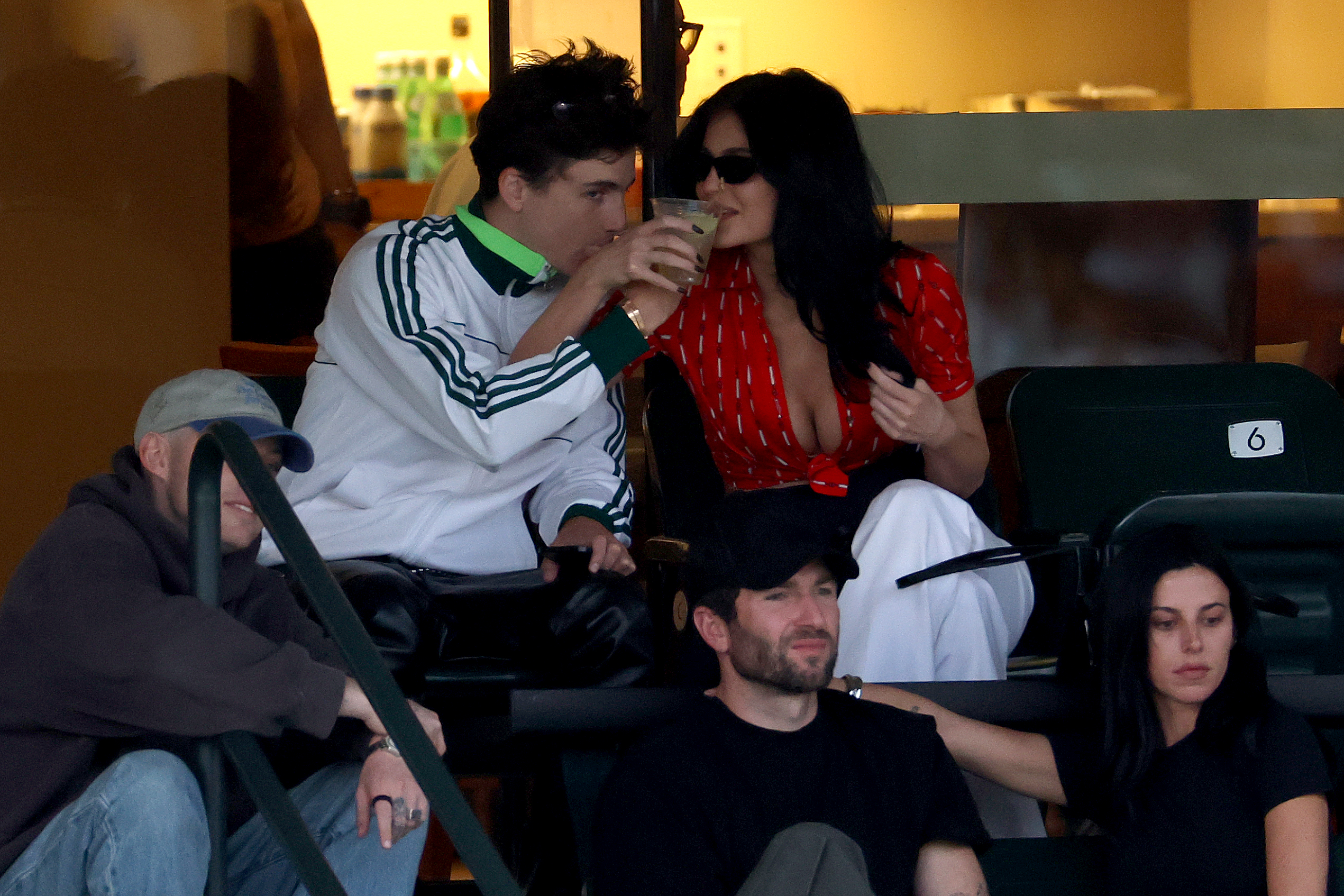 Kylie Jenner and Timothee Chalamet Pack on the PDA on Rare Public Date at Tennis Match: Photos