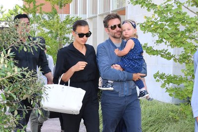 Bradley Cooper, Irina Shayk and daughter Lea in Italy.