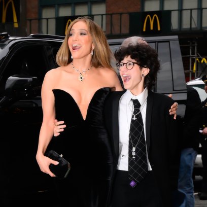 Jennifer Lopez and Child Emme Step Out in Matching Looks for George Clooney's Broadway Debut: Photos